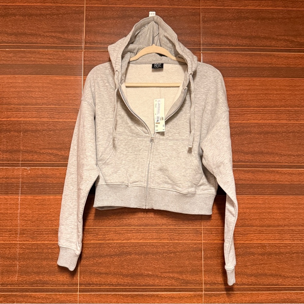 BGD Urban Outfitters Light Gray Zip-Up Hoodie - Picture 4 of 12